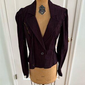 Betsey Johnson Dark Purple Blazer